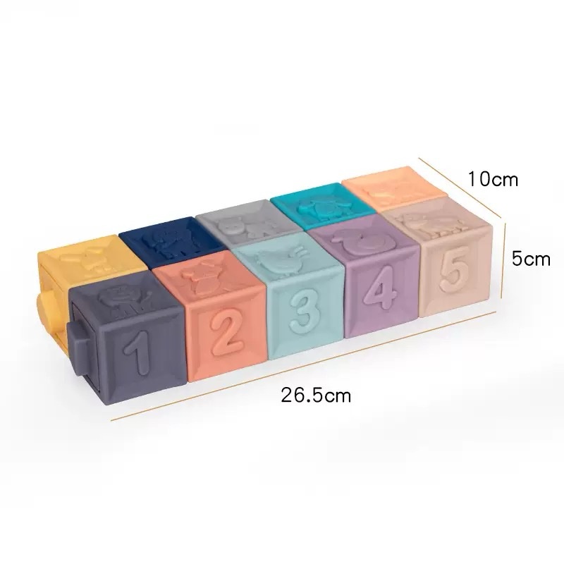 10 in 1 Soft Sensory Stacking Blocks - Image 3