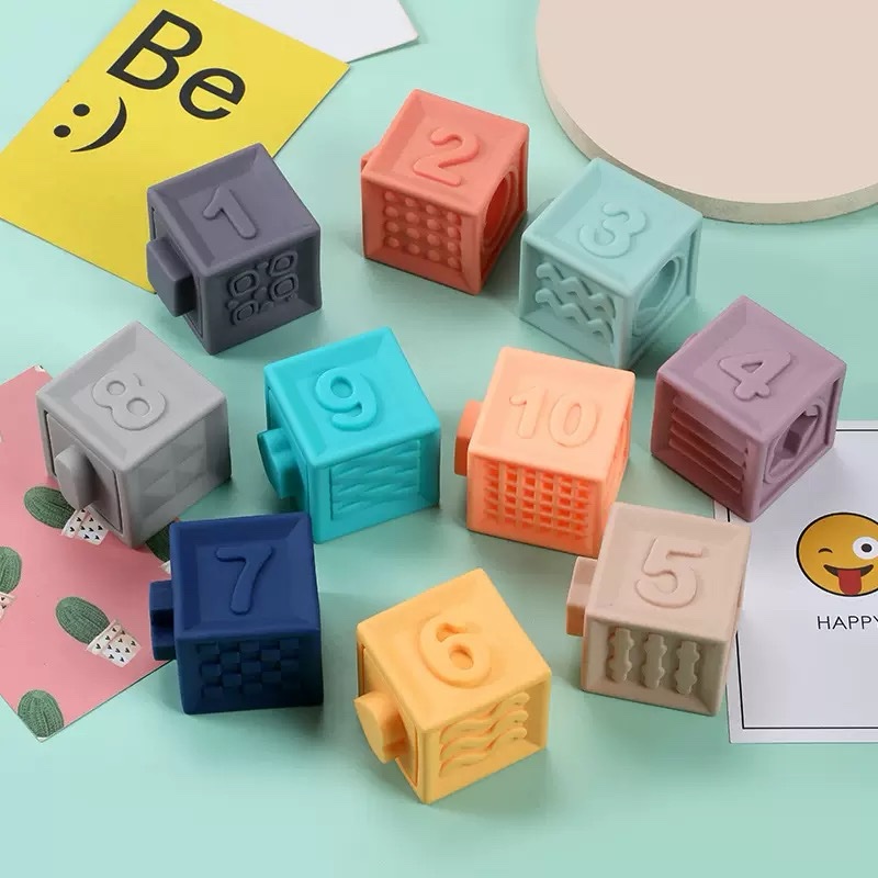 10 in 1 Soft Sensory Stacking Blocks - Image 2